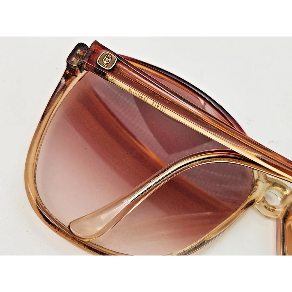 Vintage Bausch Lomb Ray-Ban Oversized Butterfly Sunglasses Italy Brown Frame